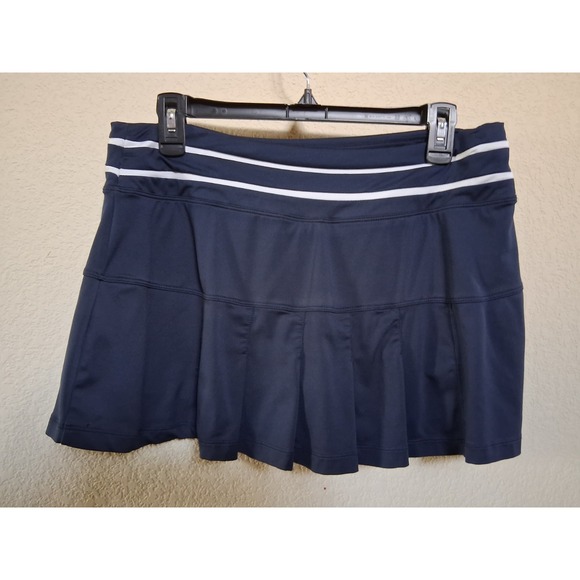 Nike Dri Fit Smash Classic Pleated‎ Tennis Skirt 425938–451 Womens LARGE Blue - Picture 2 of 11